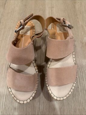 Dolce Vita Blush Suede Espadrille Sandals